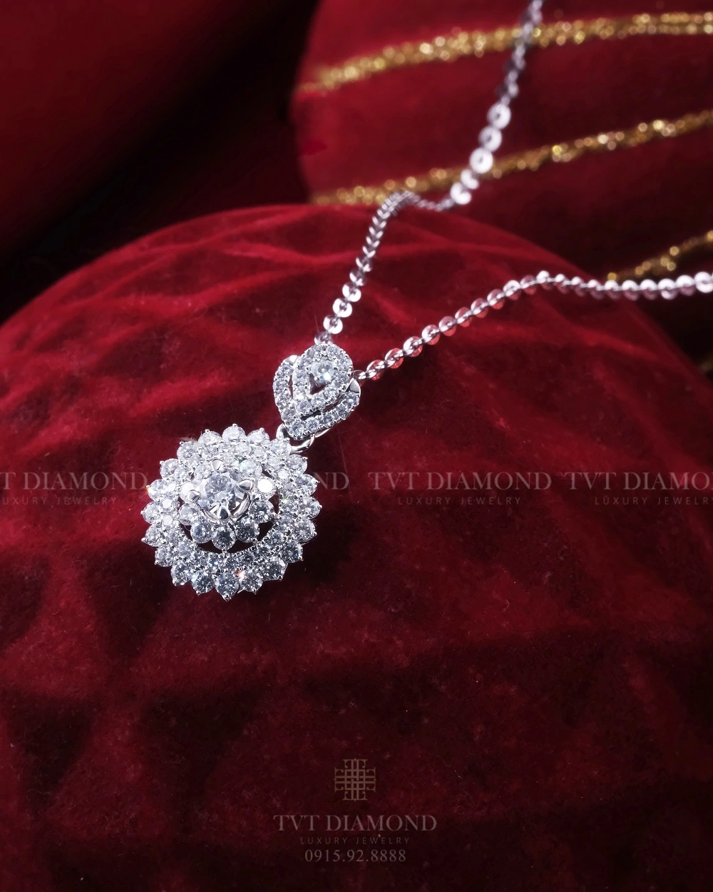 Dây chuyền kim cương gắn GIA : 5536244045 0