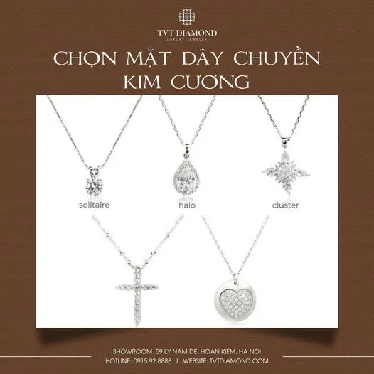 Chọn mặt dây chuyền kim cương cùng TVT Diamond